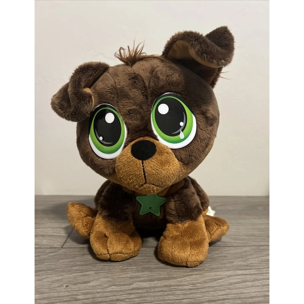 Little Tikes Rescue‎ Tales RT Plush Lab Stuffed Brown Green Sad Eyes Moves Talks
